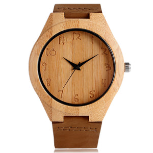 Simple Bamboo Analog Quartz