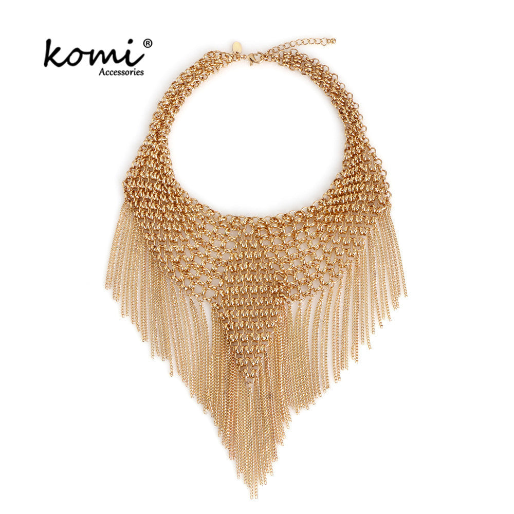 KOMi Elegant Big Tassel Choker