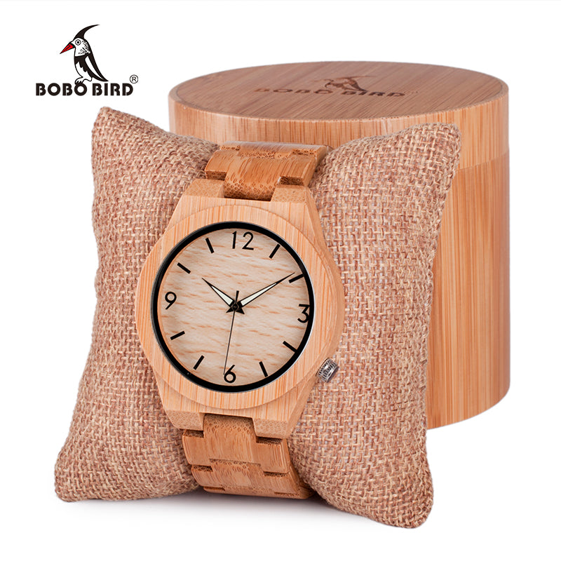 BOBO BIRD Mens Wooden Bamboo Watch