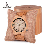 BOBO BIRD Mens Wooden Bamboo Watch