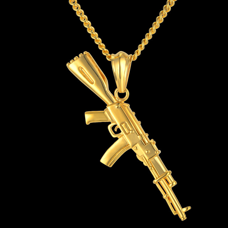 Gun Pendant Necklace Hip Hop