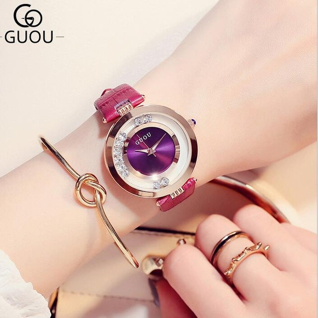 GUOU Wrist Watch Luxury Glitter