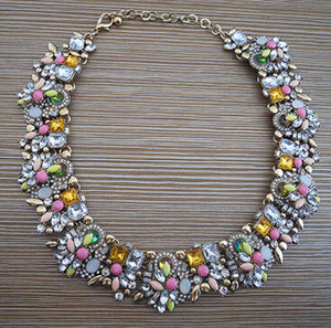 Rhinestone Flower Necklaces