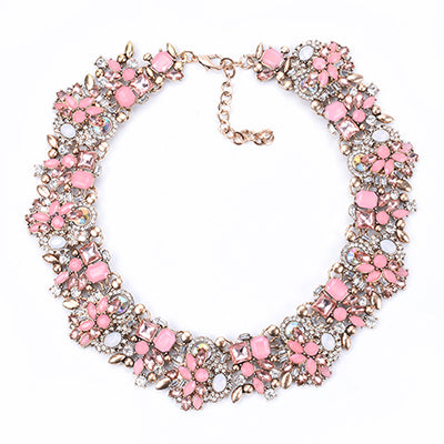 Rhinestone Flower Necklaces