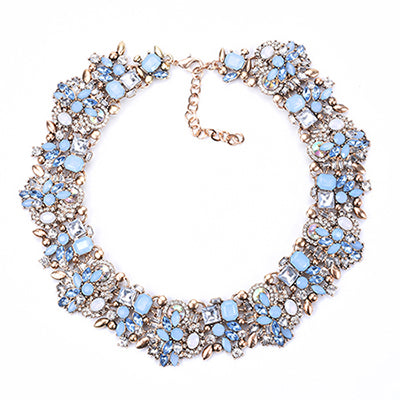 Rhinestone Flower Necklaces